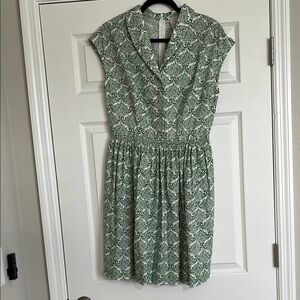 Gal Meets Glam Sage Patterned Mini Dress